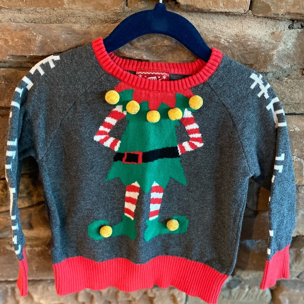 Toddler 2T Elf Ugly Christmas Sweater